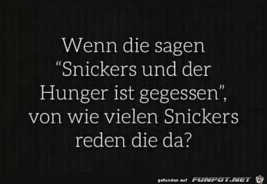 Wie viele Snickers