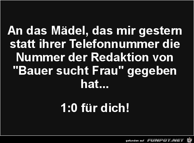 falsche Telefonnummer......