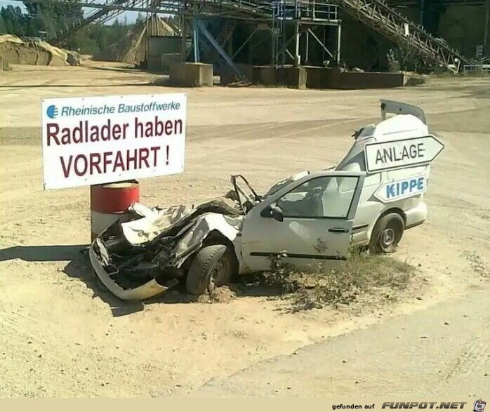 Radlader haben Vorfahrt