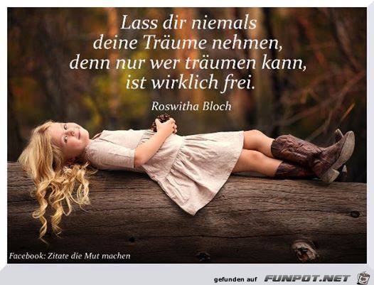 Lass dir niemals deine Traeume nehmen Lass dir niemals deine Traeume nehmen