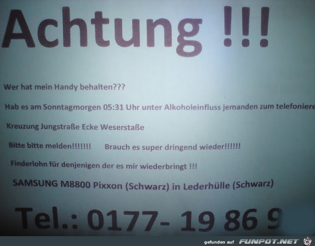Handy verloren Handy verloren