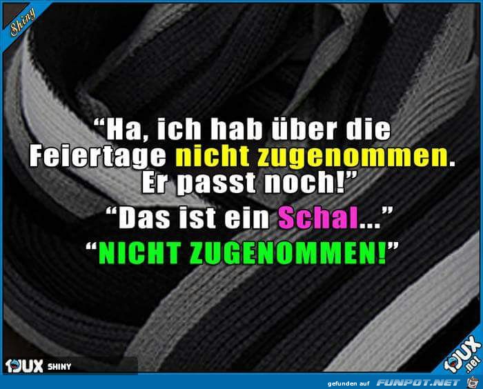 Nicht zugenommen Nicht zugenommen