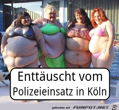 Enttäuscht vom Polizeieinsatz in Köln Enttäuscht vom Polizeieinsatz in Köln