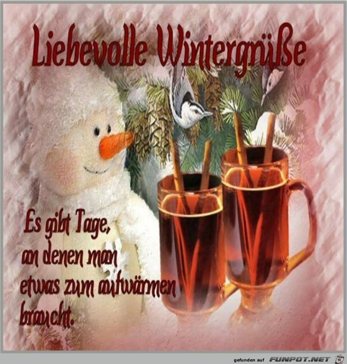 Liebevolle Wintergruesse