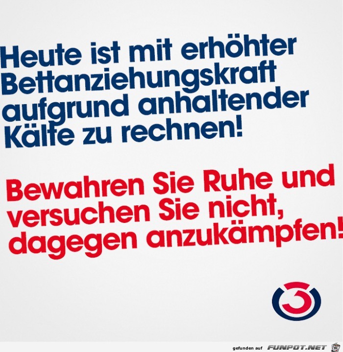 Bitte Ruhe bewahren