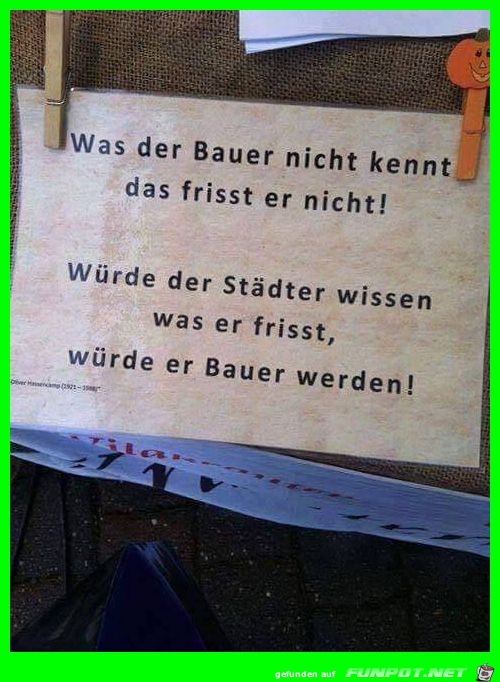 Was der Bauer nicht kennt Was der Bauer nicht kennt