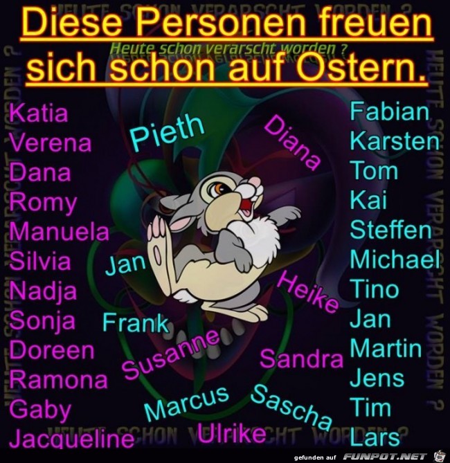 Wer sich auf Ostern freuen kann