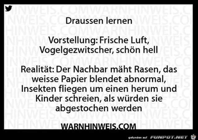 Draussen lernen Draussen lernen