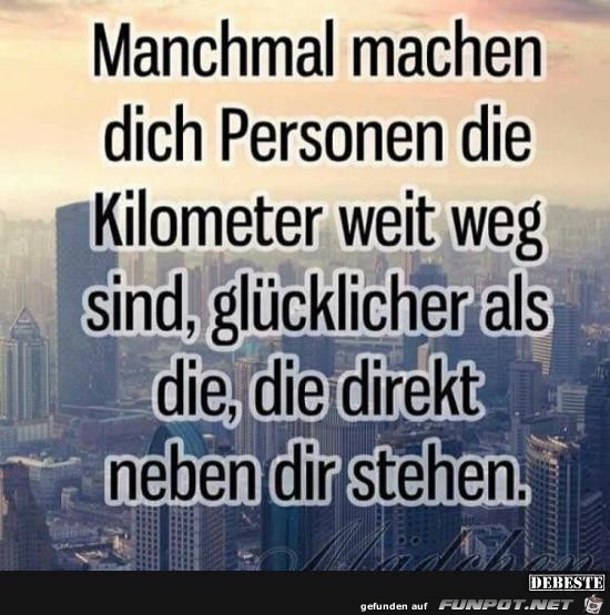 manchmal machen dich Personen....