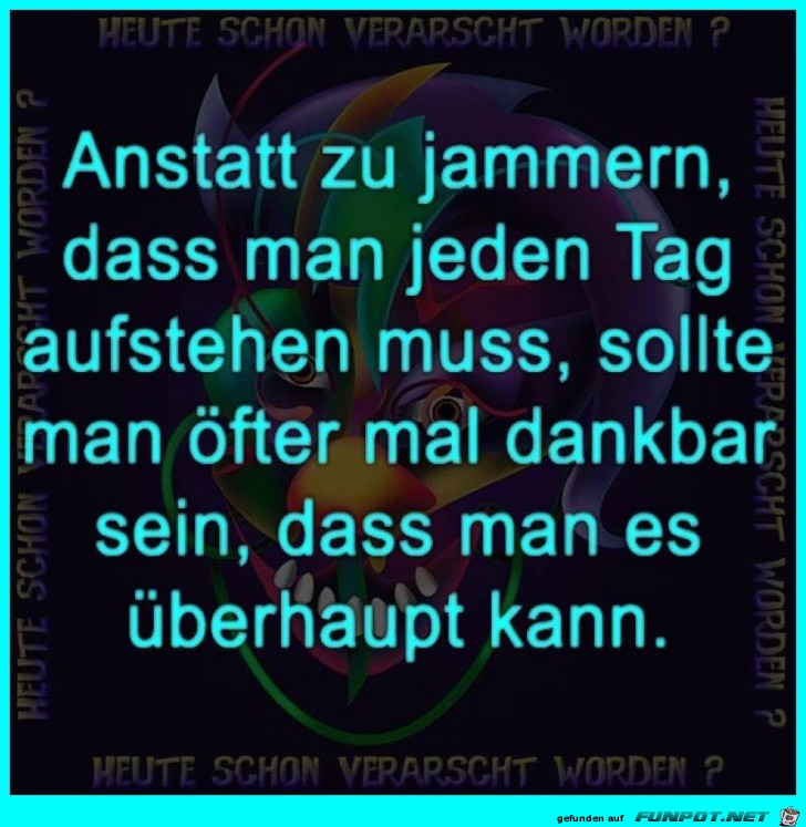 Dankbar sein