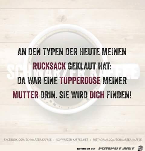 Tupperdose geklaut Tupperdose geklaut
