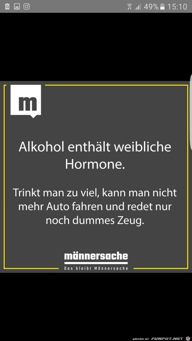 Alkohol enthlt weibliche Hormone