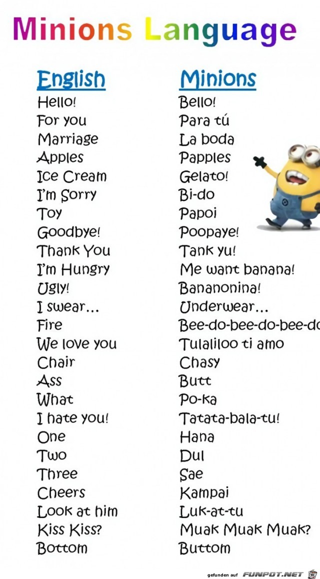 minion language minion language