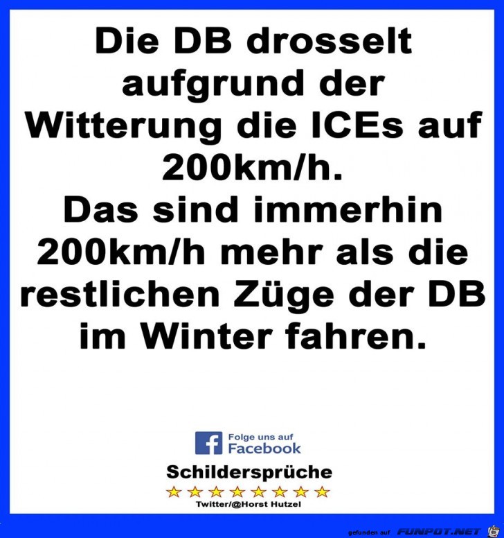 ICE werden wegen der Witterung gedrosselt ICE werden wegen der Witterung gedrosselt