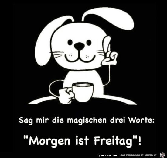 morgen ist Freitag