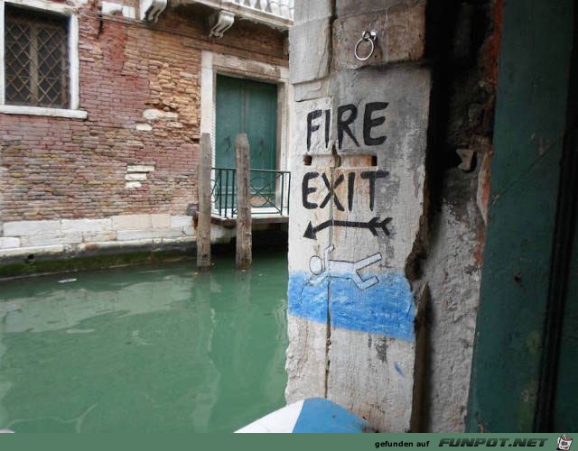 Notausgang in Venedig