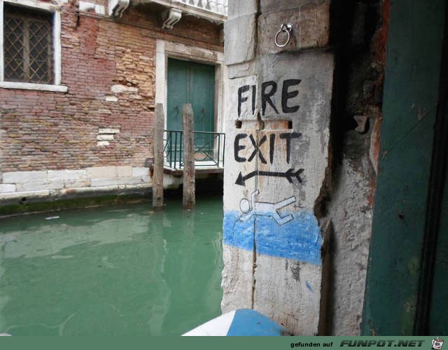 Notausgang in Venedig Notausgang in Venedig