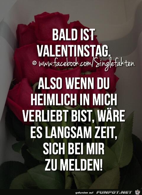 Bald ist Valentinstag