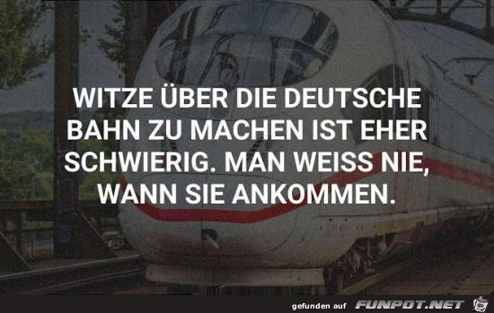 Witze ber die deutsche Bahn........