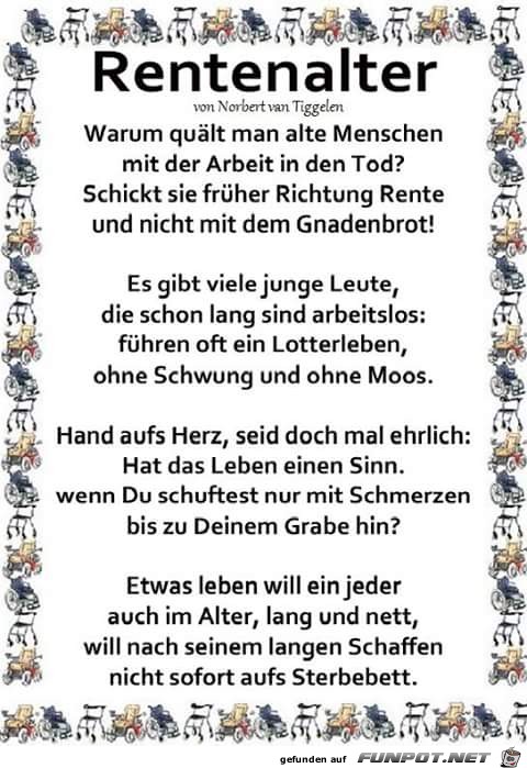 Rentenalter Rentenalter