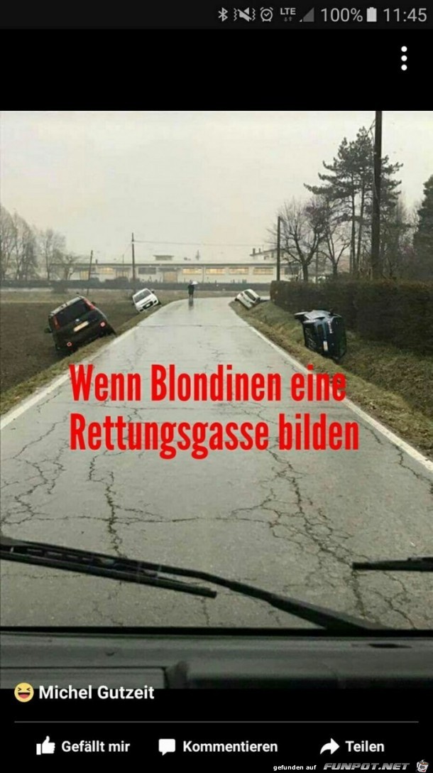 Wenn Blondinen eine Rettungsgasse bilden Wenn Blondinen eine Rettungsgasse bilden