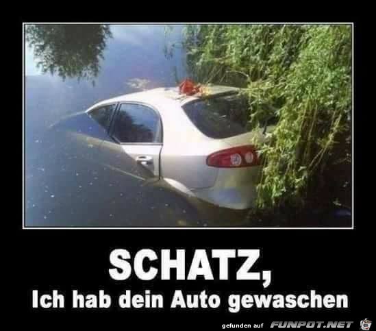 Hab dein Auto gewaschen