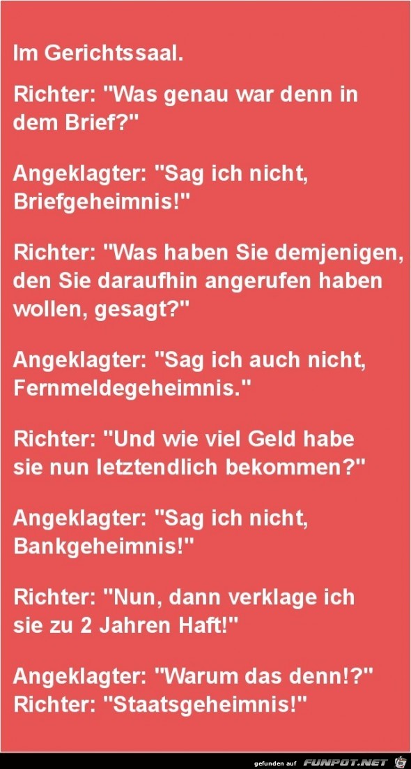 im Gerichtssaal......