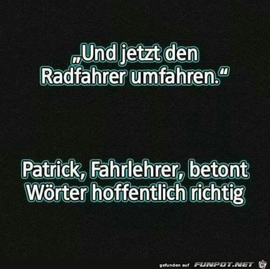 Richtige Betonung ist wichtig Richtige Betonung ist wichtig