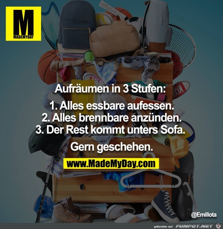 Aufraeumen in 3 Stufen Aufraeumen in 3 Stufen