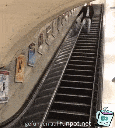der Typ auf der Rolltreppe der Typ auf der Rolltreppe