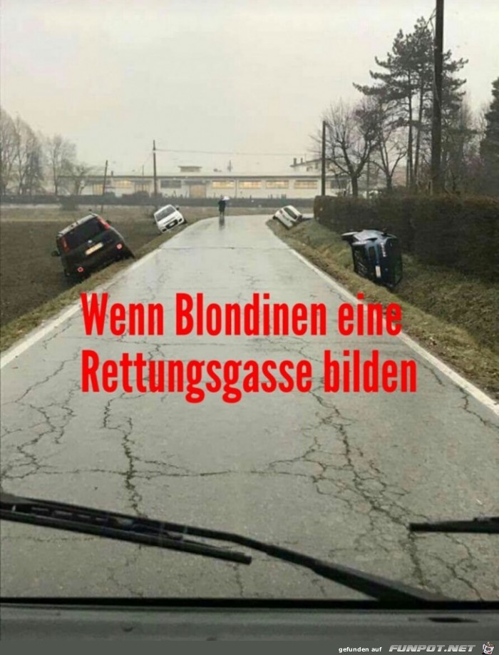 Wenn Blondinen eine Rettungsgasse bilden