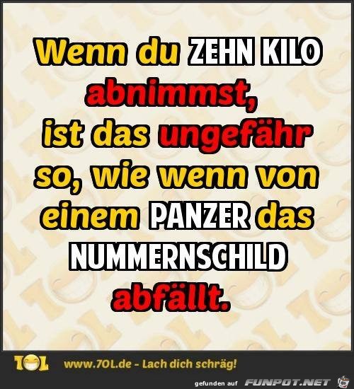 Wenn Du zehn Kilo...