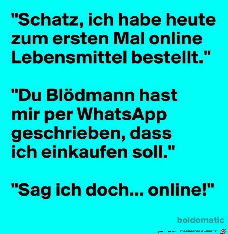 Zum ersten Mal online bestellt