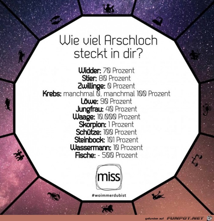 Wieviel Arschloch steckt in Dir Wieviel Arschloch steckt in Dir