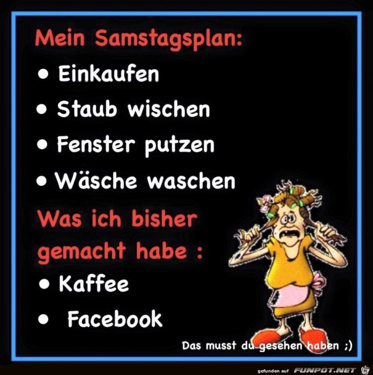 Mein Samstagsplan Mein Samstagsplan