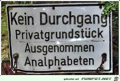 Kein Durchgang