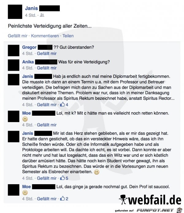 peinliche Verteidigung peinliche Verteidigung