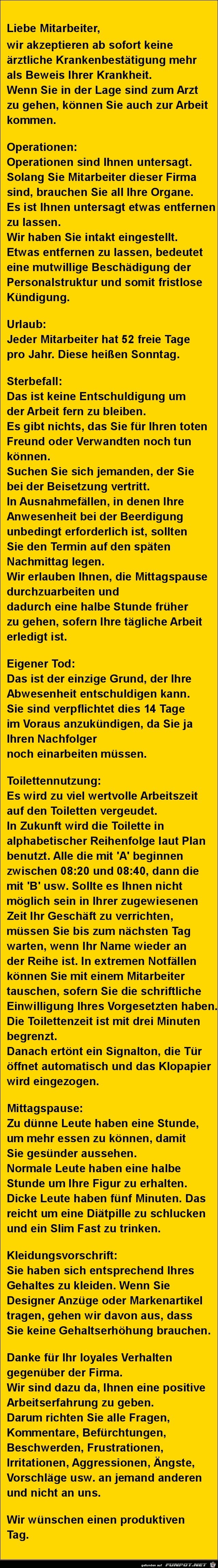 liebe Mitarbeiter....... liebe Mitarbeiter.......