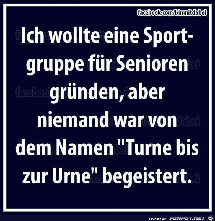 Sportgruppe für Senioren Sportgruppe für Senioren
