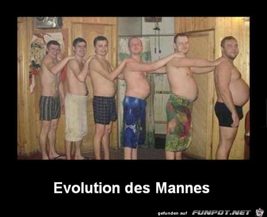 Evolution des Mannes....