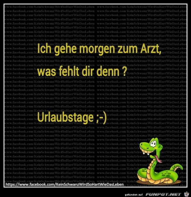 Gehe morgen zum Arzt Gehe morgen zum Arzt
