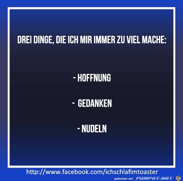 zuviel zuviel