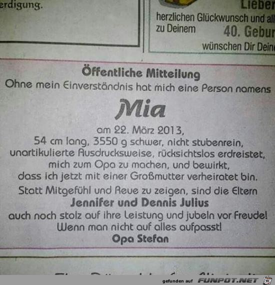 Coole Anzeige Coole Anzeige