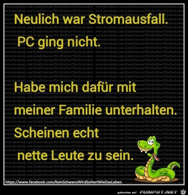 Neulich war Stromausfall