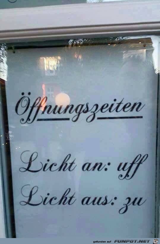 Oeffnungszeiten einfach Oeffnungszeiten einfach