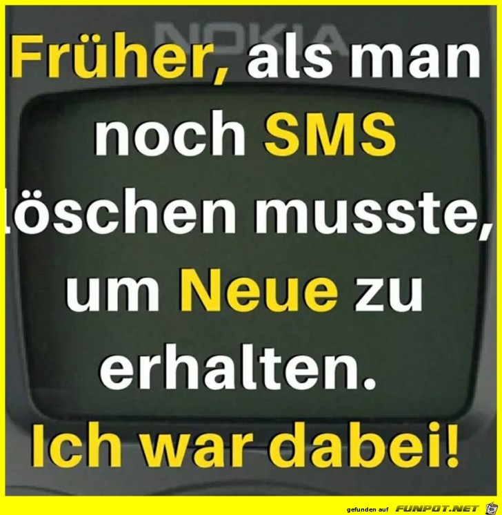 SMS verschicken, frueher SMS verschicken, frueher