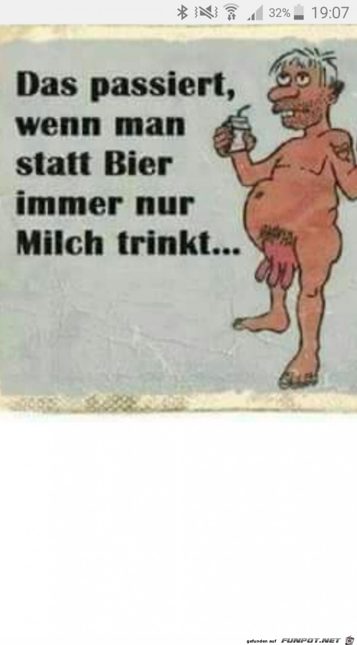 Milch statt Bier