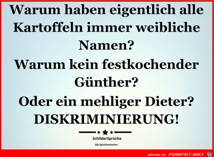 Diskriminierung beim Gemuese Diskriminierung beim Gemuese