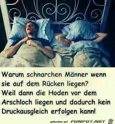 Warum schnarchen Männer? Warum schnarchen Männer?