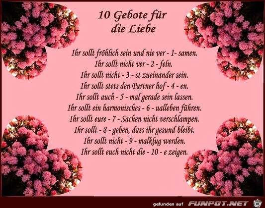 10 Gebote der Liebe......